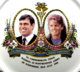 Prince Andrew And Fergie Souvenir Plate Royal Wedding 1986 Royal Commemorative