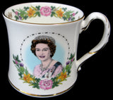 Queen Elizabeth II Coalport 60th Birthday Mug 1986 England