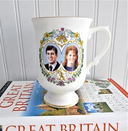 Prince Andrew And Fergie Souvenir Tall Mug Royal Wedding 1986 Coalport Royal