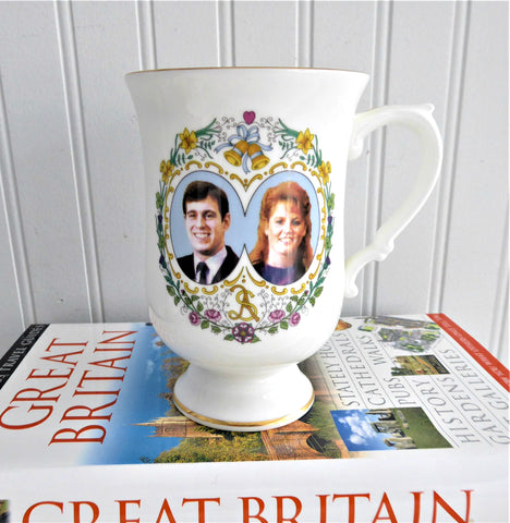 Prince Andrew And Fergie Souvenir Tall Mug Royal Wedding 1986 Coalport Royal