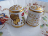 Thimble Pair Queen Victoria Albert Royal Crown Derby 150th Anniversary of Accession