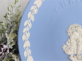 Victorian Carolers 1993 Wedgwood Christmas Plate Holiday Blue White Jasperware