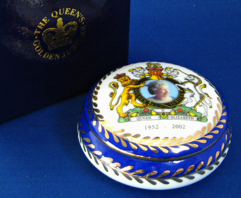 Lidded Box Queen Elizabeth II Golden Jubilee 1952-2002 Fancy In Box