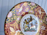 Plate Queen Elizabeth Golden Jubilee 2002 Royal Worcester England 22kt Gold 8 Inch
