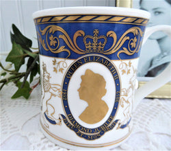 Royal Mug Queen Elizabeth II Diamond Jubilee English 2012 Dunoon Fancy
