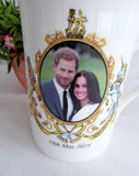 Harry And Meghan Markle Royal Wedding Mug Adderley Bone 2018 Royal Commemorative