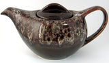 Teapot Art Deco Streamlined Mottled Pottery England 1930s Tea Pot