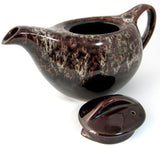 Teapot Art Deco Streamlined Mottled Pottery England 1930s Tea Pot