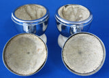 Chrome Eggcups With Lids Cozies Wool Liners Pair Boxed Vintage Kozy Kraft 1930s