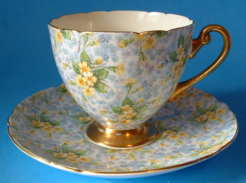 Shelley Primrose Chintz Ripon Cup and Saucer England