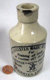 Antique Bottle English Victorian Magic Jet Stain Crock Mid Victorian Era