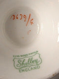 Shelley Gainsborough Cup And Saucer Green Leaves Gold Trim 1950s