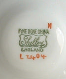 Shelley Cup Saucer Plate Ripon Harmony Green Pink England Teacup Trio
