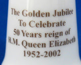 Queen Elizabeth II Golden Jubilee Thimble Bone China UK 2002 50 Year Coronation Jubilee