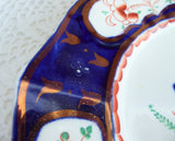 Antique 1830s Imari 9 Inch Dinner Plate England Copper Luster Cobalt Rust