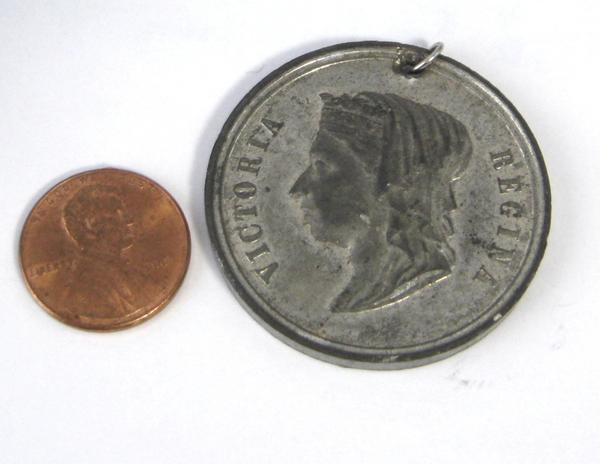 Bronze Golden Jubilee Medal Queen Victoria 1887 50 Years Britannia Souvenir