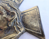 Victorian Horse Brass Queen Victoria Maltese Cross 1890s Cast Brass Harness Ornament
