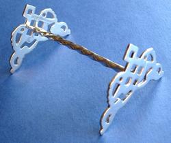 Victorian Kniferest English EPNS Silver Plate Barley Twist Bar Fancy Ends 1890-1910