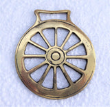Wagon Wheel Horse Brass Geometric England Souvenir 1890s Ornament