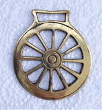Wagon Wheel Horse Brass Geometric England Souvenir 1890s Ornament