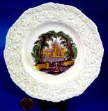 Plate Mason's Oak Polychrome Transfer Embossed Border 6 Inch Side Bread