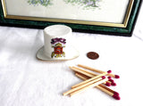Edwardian Antique Match Holder  Match Striker Top Hat Crested China 1900-1910s