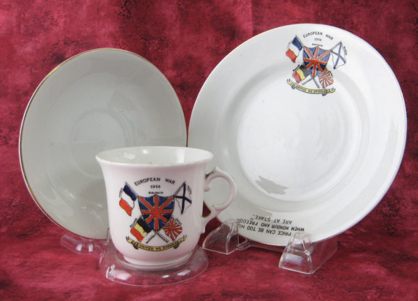 World War 1 European War Teacup Trio No Price Can Be Too High Royal Albert