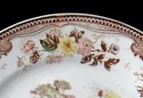 Willow Brown Transferware Dinner Plate Polychrome England 1920s 10 Inch