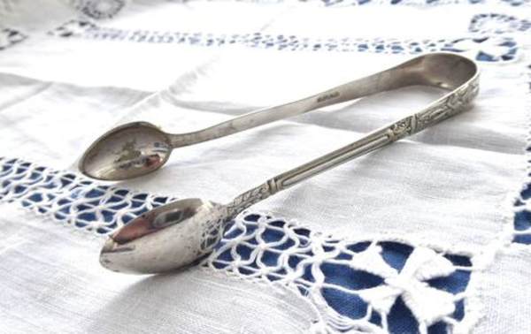 Sugar Tongs English Apostle Spoon Ends EPNS Vintage 1920-1930s