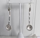 Necklace And Earrings George V Threepence Salt Spoons Sterling Silver Barley Twist 1920s Sterling Rope Chain