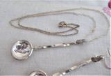 Necklace And Earrings George V Threepence Salt Spoons Sterling Silver Barley Twist 1920s Sterling Rope Chain