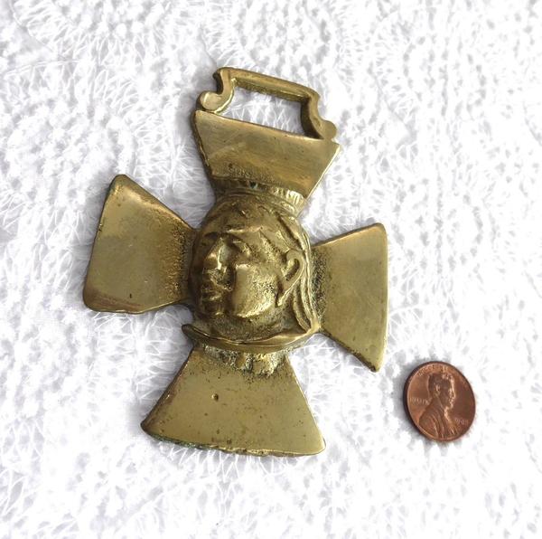 Horse Brass Queen Victoria Maltese Cross Reproduction 1936-7 Harness Ornament
