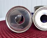 English Salt Dips 4 Art Deco Silver And Cobalt Blue Glass Liners Open Salts 1920-1930s