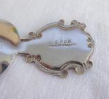 Canterbury England Tea Caddy Spoon Tea Scoop Enamel Shield Finial 1930s Becket