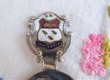 Canterbury England Tea Caddy Spoon Tea Scoop Enamel Shield Finial 1930s Becket