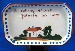 Motto Ware Dish Tray Rolling Stone Dartmouth Mottoware 1930s Desk Vanity