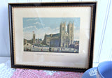 Westminster Abbey Framed Georgian London Print Framed Glass Tinted Litho
