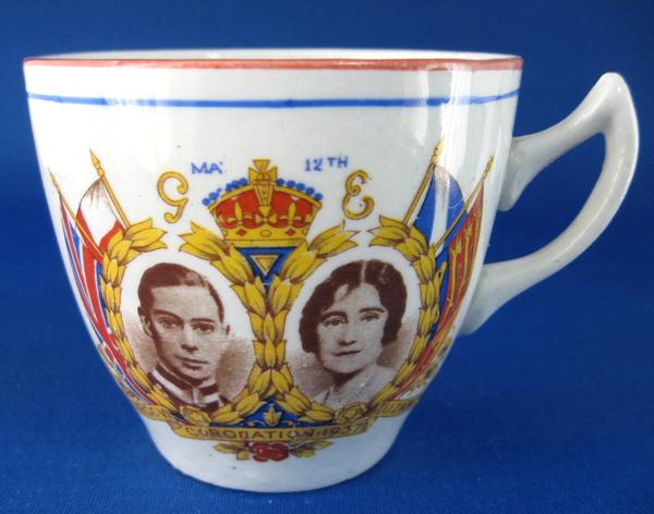 Coronation Cup Only 1937 King George VI Queen Elizabeth II Princesses Royal Souvenir Teacup
