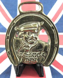 Horse Brass England Jamaica Inn Cornwall Pirate Vintage Souvenir Pub 1930s Harness Ornament