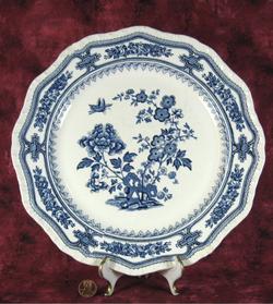 Masons Manchu Dinner Plate Blue Transferware 1940s Ironstone