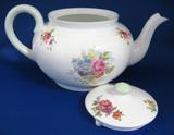 Teapot Shelley China Globe Shape Empress Floral Bouquet Tea Pot 1940s