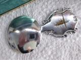 Worthing Tea Caddy Spoon Tea Scoop Enamel Shield Finial 1930s W Sussex