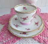 Shelley Bridal Rose Richmond Teacup Trio 1940-1966 Rose Spray