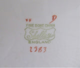 Shelley Tea Pot Eglantine Pink Blossoms Teapot 1950s Green Trim Henley Perth Shape