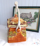Biscuit Jar Cottageware English Thatched Vintage Price Kensington 1950s Kitsch