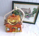 Biscuit Jar Cottageware English Thatched Vintage Price Kensington 1950s Kitsch