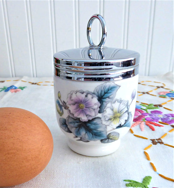 Woodland Egg Coddler Royal Worcester Single 1 Egg Size Floral 1950s