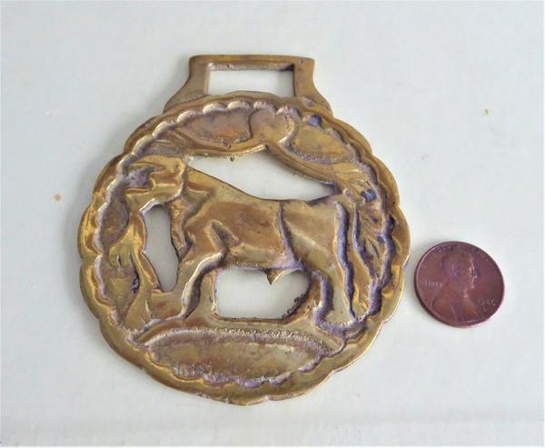 Horse Brass Bull Steer England Pub Brasses Souvenir 1950s Harness Ornament