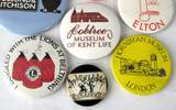 Lapel Badges England Pinback Buttons Collection Lot of 7 Cobtree Elton England 1930-1950