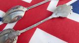 1950s English Souvenir Spoons Queen Mother Union Jack Celluloid Bubbles Silver Plate